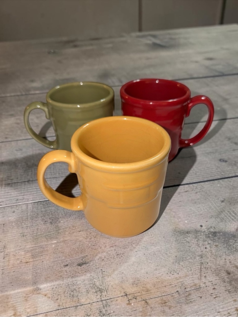 Longaberger Assorted Mugs -Butternut, Sage, & Tomato